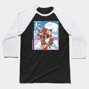 Japanese Art Style Yokai Tengu Baseball T-Shirt